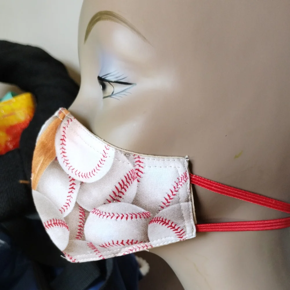 Baseball Unisex 3ply Cotton Mask for Children